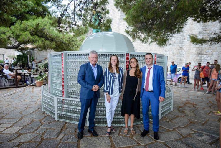 A replica of the Great Onofrio Fountain, made from 2500 bottles of Coca-Cola, is unveiled in Dubrovnik 4