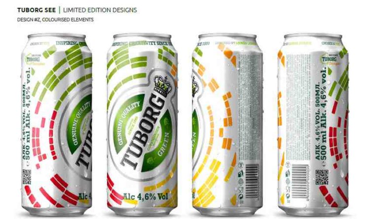 Winning design by Ljubiša Gornik on Tuborg packaging in six countries in the region 7
