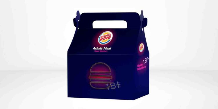 Burger King offers Valentine’s Day meal for adults, with „age appropriate“ toy inside