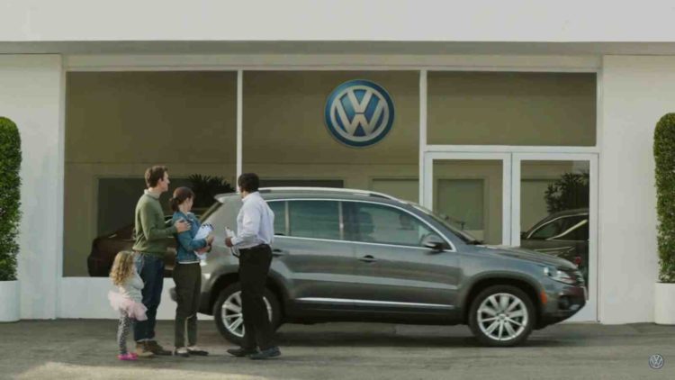 Animals cast judging eyes on frisky young couple in funny VW ad