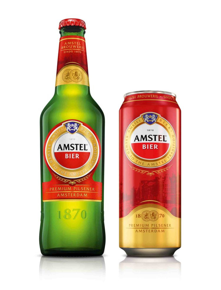 Amstel beer gets redesigned labels
