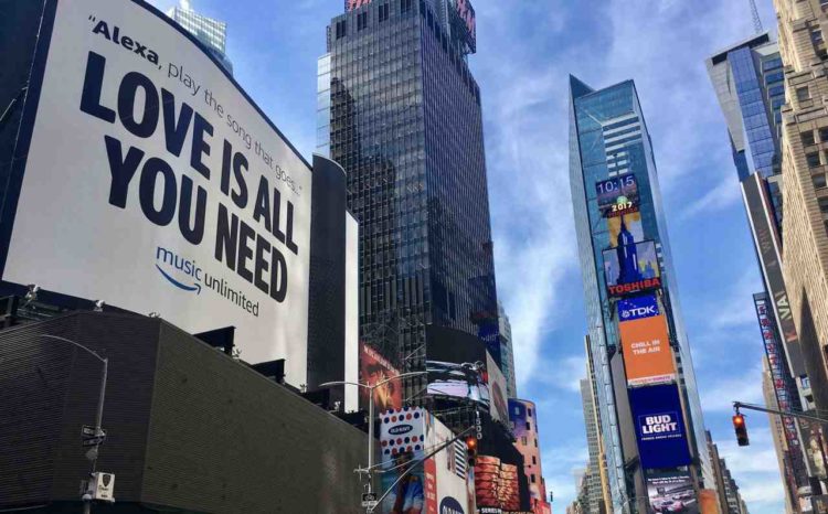 Amazon teams with Outfront Media and Rapport for largest Times Square advertising installment ever