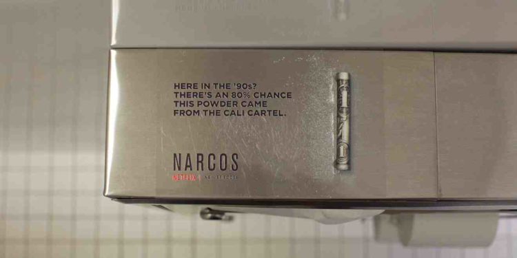 Cocaine inspired campaign promotes new Narcos season on Netflix 2