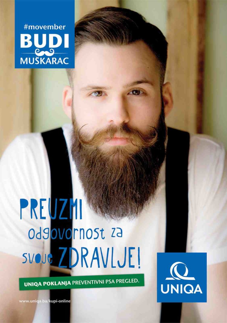 UNIQA osiguranje pokrovitelj Movember projekta u BiH