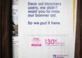 Boursorama Bank prints their banner ads to counter ad blockers 1