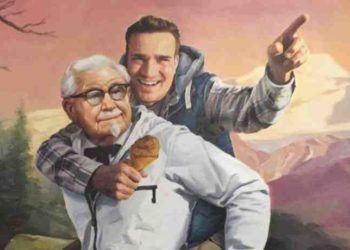 Guy who discovered KFC's „Secret recipe“ gets personalized portrait with Colonel Sanders 1