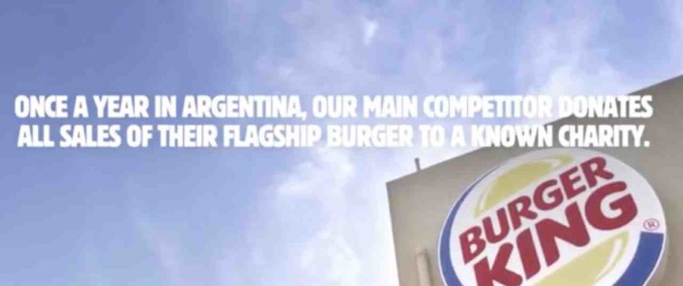Burger King embraces McDonald’s charity in 'Day Without Whopper' in Argentina