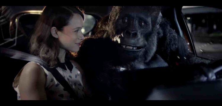 This Renault ad imagines a gorilla romancing a human woman
