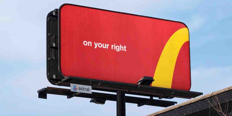 McDonald’s creates new traffic signs to their restaurants, using only crops of its logo