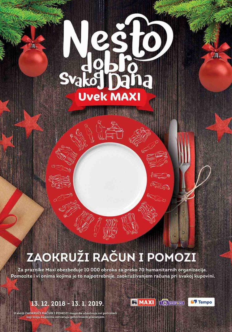MAXI and McCann Beograd called shoppers to “Round up the bill” in holiday season