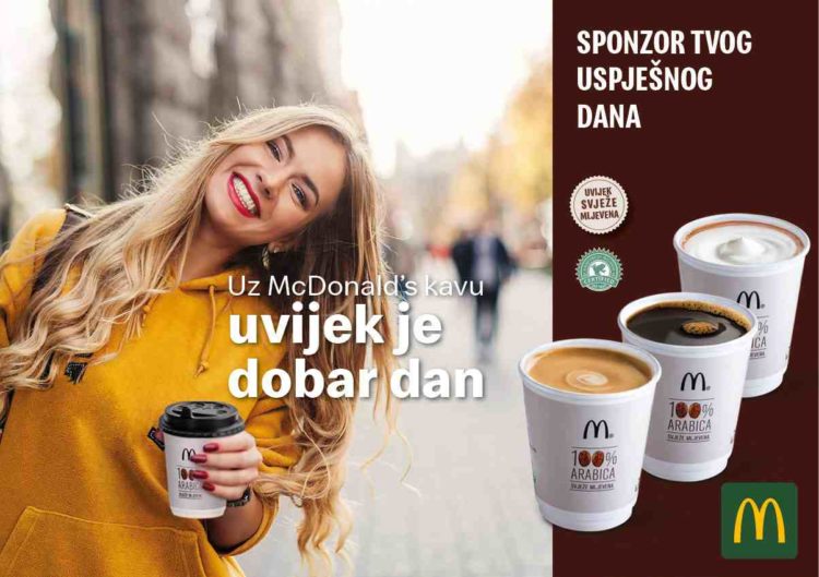 Nova kampanja agencije Innovo DDB: McDonald's kava – sponzor tvog uspješnog dana!