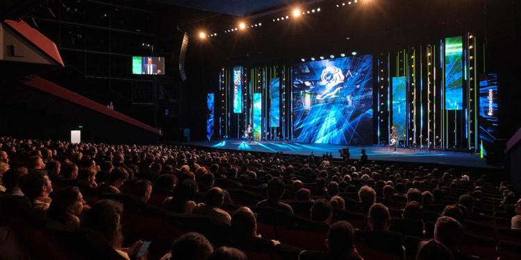 CANNES, FRANCE - JUNE 18: speak on stage at the Cannes Lions 2019 : Day Two on June 18, 2019 in Cannes, France. (Photo by Richard Bord/Getty Images for Cannes Lions)